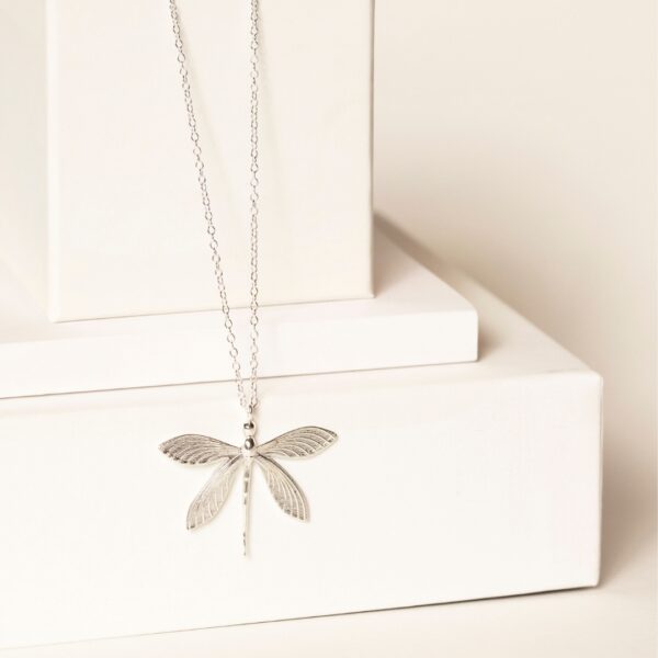 Collier Libellule Mid argent