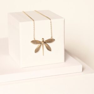 Collier Libellule Mid plaqué or
