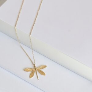 Collier Libellule Mid plaqué or