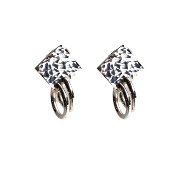 Boucles Elina *martelée Argent