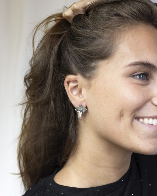 Boucles Elina *martelée Argent – Image 2