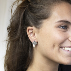 Boucles Elina *martelée Argent