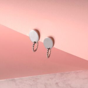 Boucles Lea *lisse Argent