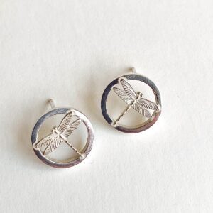 Puces d'oreilles Libellule | Argent