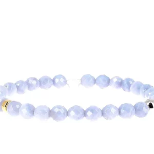 Bracelet Lithothérapie *Calcédoine bleue