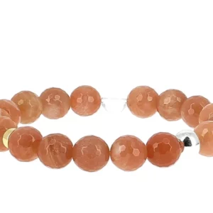 Bracelet Lithothérapie *Pierre de lune orange