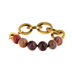 Bracelet Maillons *Mookaite rose clair