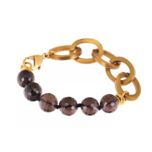 Bracelet Maillons *Quartz fumé