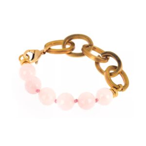 Bracelet Maillons *Quartz rose