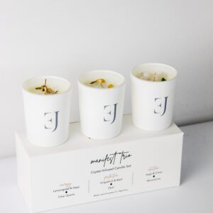 Coffret Bougies *Quartz, Opale, Pierre de lune